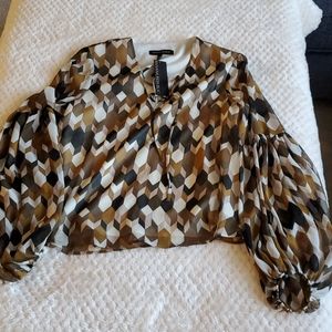 Geometric Banana Republic Blouse